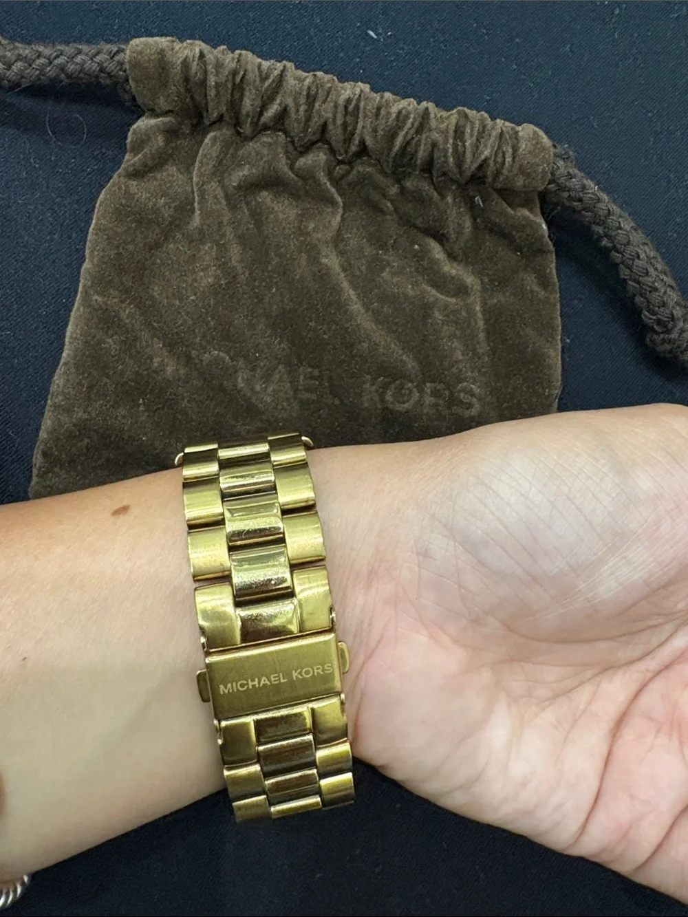 Michael Kors Gold-Tone Chronograph Bracelet Watch